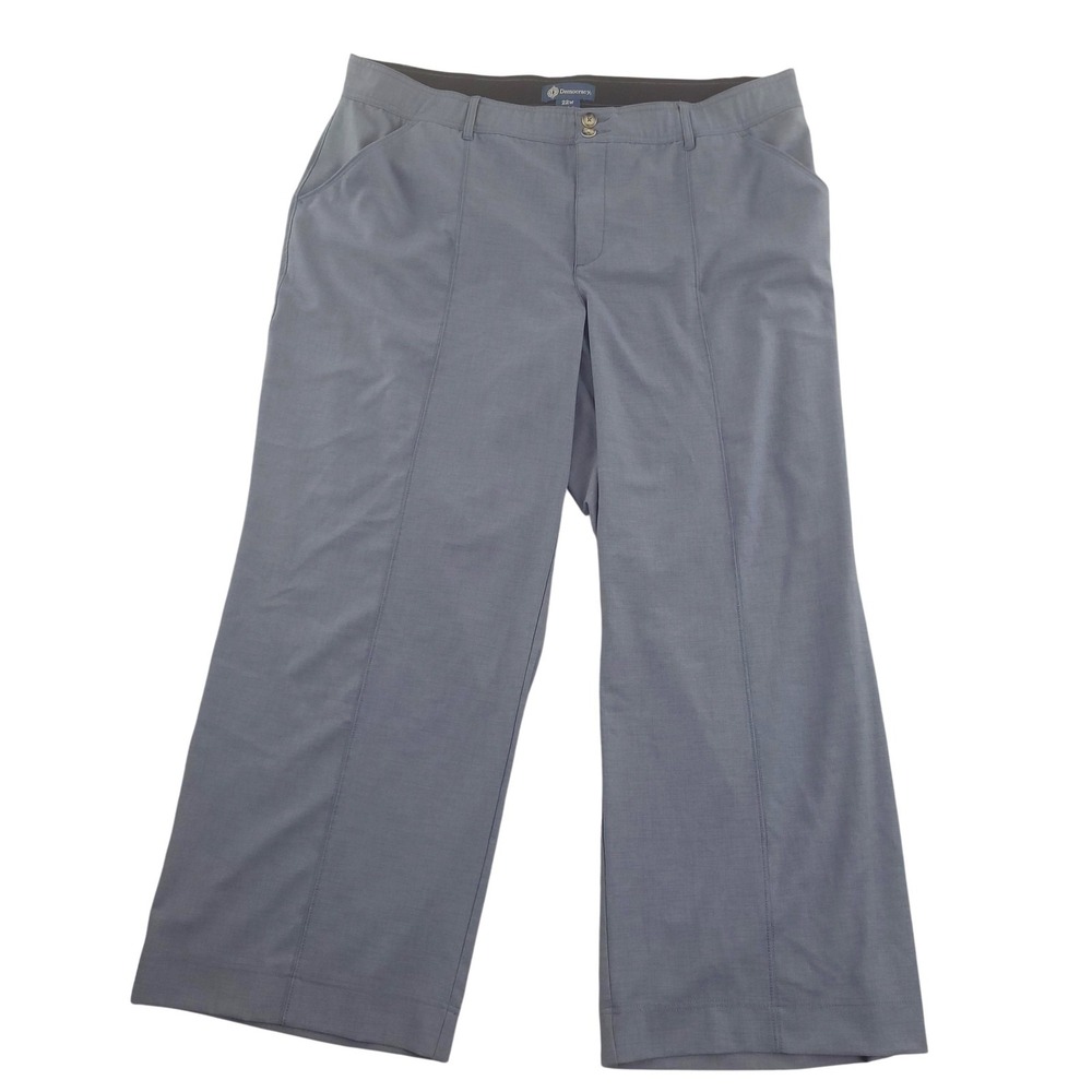 Democracy Pants Womens 22W Gray Wide Leg Stretch Absolution Workwear Office